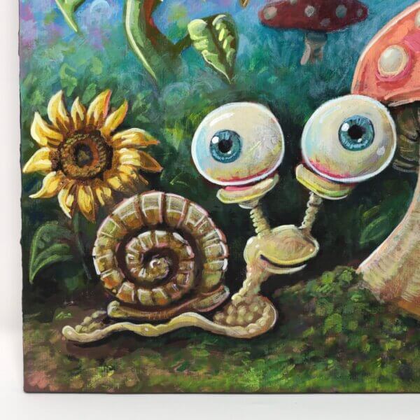 A Snail In The Garden On A Nice Day Painting By Matt Godwin