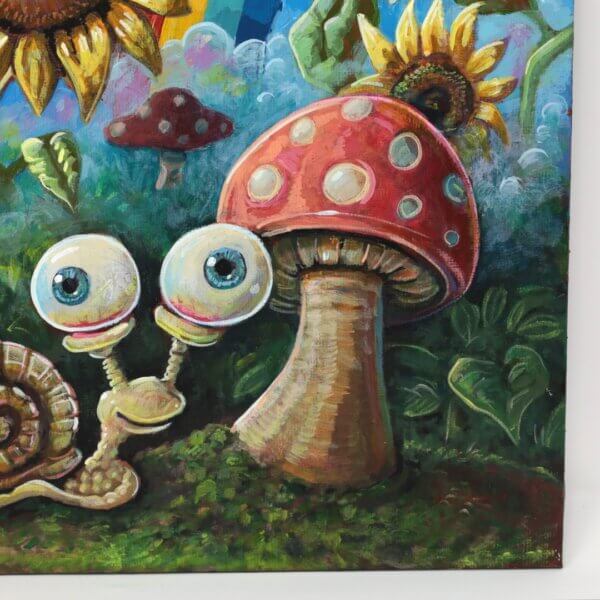 A Snail In The Garden On A Nice Day Painting By Matt Godwin