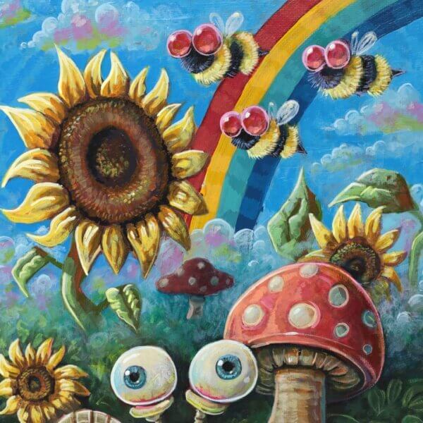 A Snail In The Garden On A Nice Day Painting By Matt Godwin