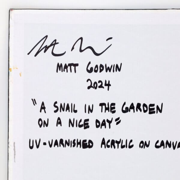 A Snail In The Garden On A Nice Day Painting By Matt Godwin