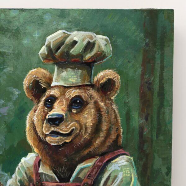 Bear Chef Presents Fish Painting By Matt Godwin