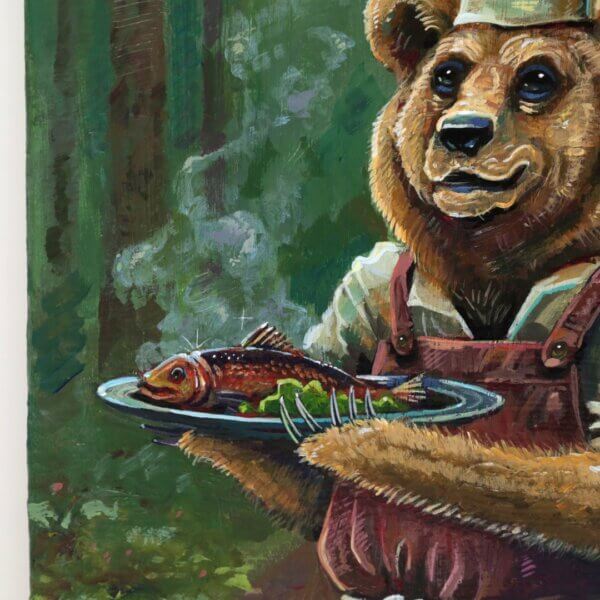 Bear Chef Presents Fish Painting By Matt Godwin