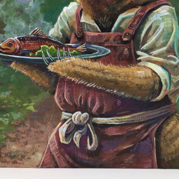 Bear Chef Presents Fish Painting By Matt Godwin