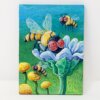 Bees Pollinating Some Flowers, 5"x7" - Image 13