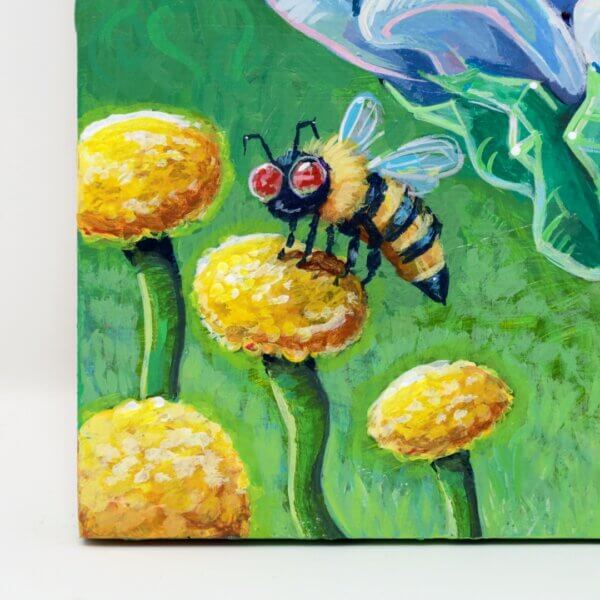 Bees Pollinating Some Flowers, 5"x7" - Image 5