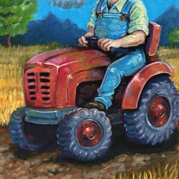 Chicken Farmer Painting By Matt Godwin