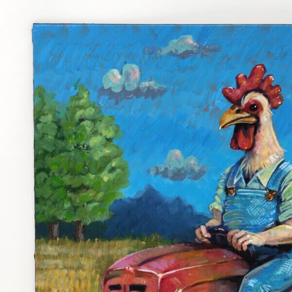 Chicken Farmer Painting By Matt Godwin