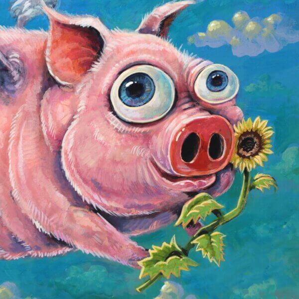 Flying Pig Painting By Matt Godwin