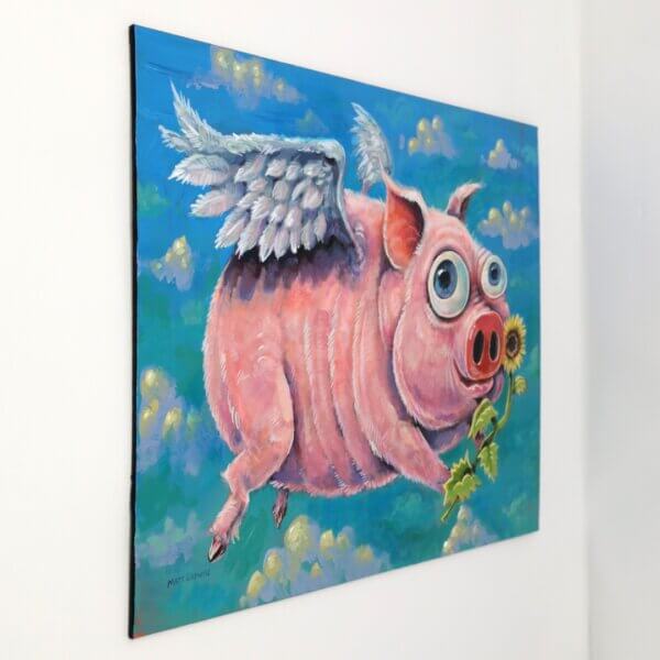 Flying Pig Painting By Matt Godwin