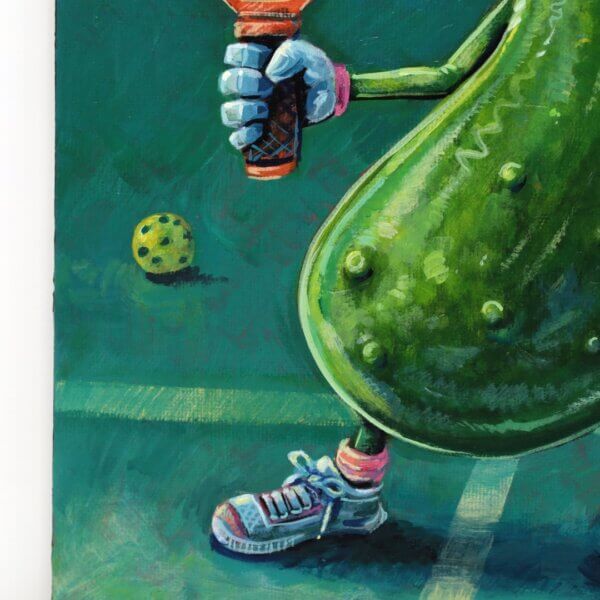 Pickle Playing Pickleball Painting By Matt Godwin