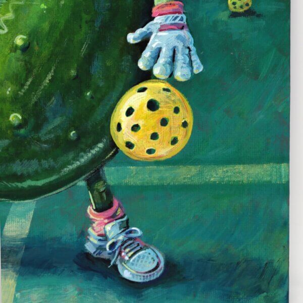 Pickle Playing Pickleball Painting By Matt Godwin