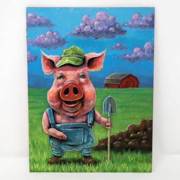 Pig Farmer Painting By Matt Godwin