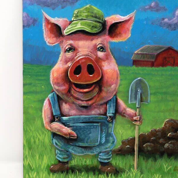 Pig Farmer Painting By Matt Godwin