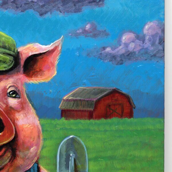 Pig Farmer Painting By Matt Godwin