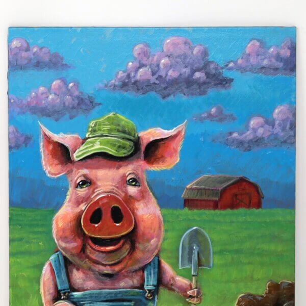 Pig Farmer Painting By Matt Godwin