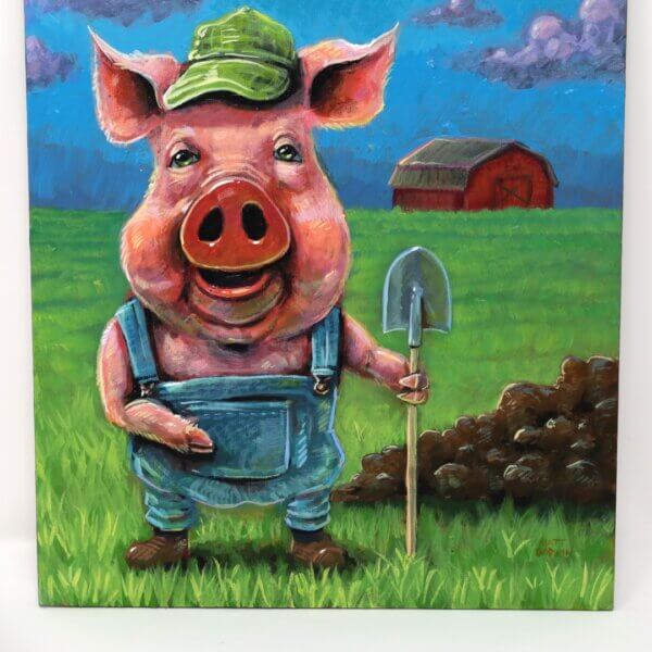 Pig Farmer Painting By Matt Godwin