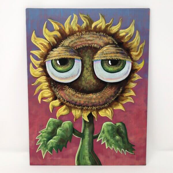 Sunflower With Bulbous Eyeballs Painting By Matt Godwin