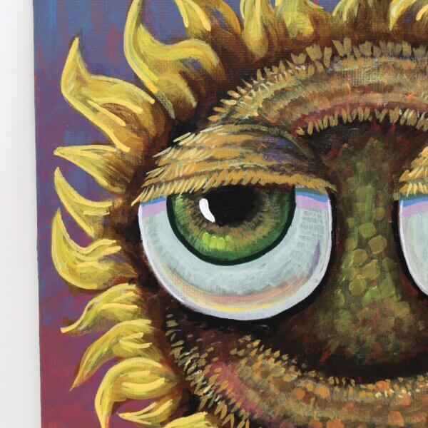 Sunflower With Bulbous Eyeballs Painting By Matt Godwin