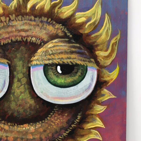 Sunflower With Bulbous Eyeballs Painting By Matt Godwin