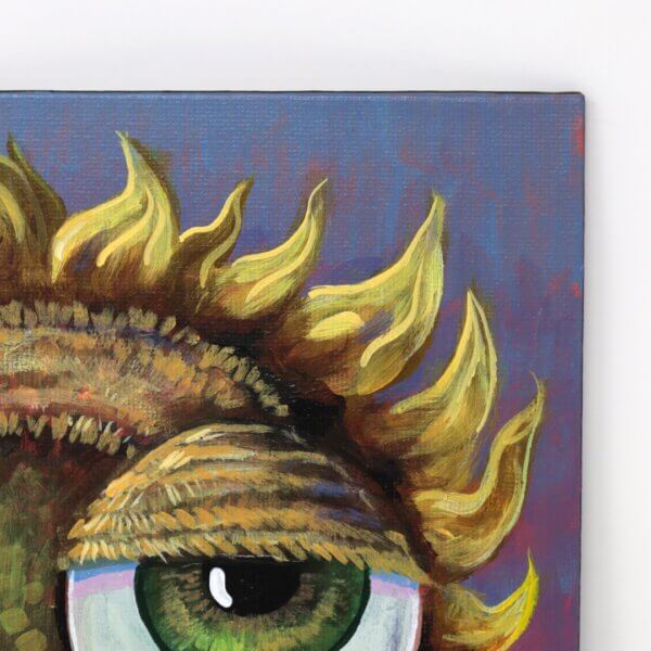 Sunflower With Bulbous Eyeballs Painting By Matt Godwin