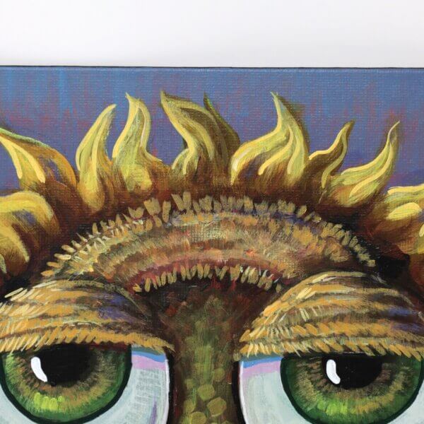 Sunflower With Bulbous Eyeballs Painting By Matt Godwin