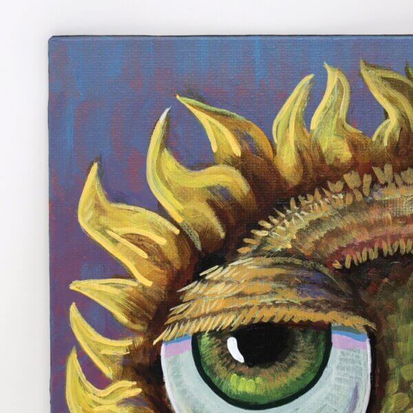 Sunflower With Bulbous Eyeballs Painting By Matt Godwin