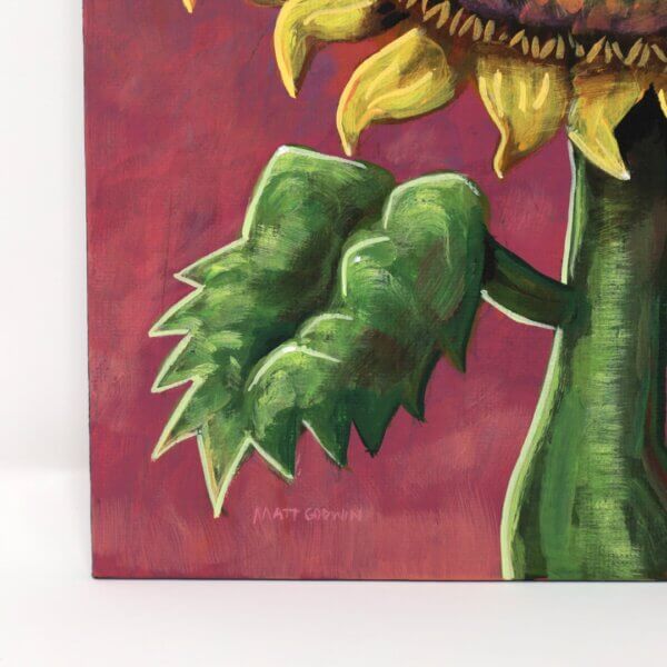 Sunflower With Bulbous Eyeballs Painting By Matt Godwin