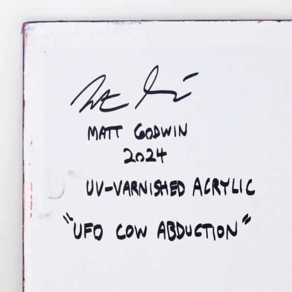 UFO Cow Abduction Painting By Matt Godwin