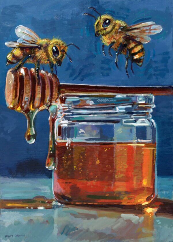 Honey Bees Painting By Matt Godwin