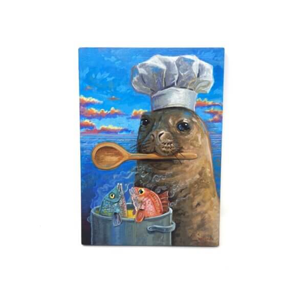 Seal Chef Painting By Matt Godwin