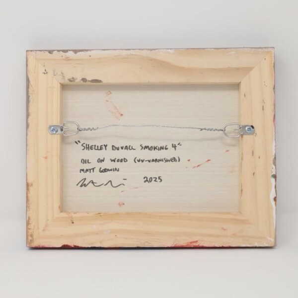 "Shelley Duvall Smoking 4" original oil painting on wood by Matt Godwin 10"x8"