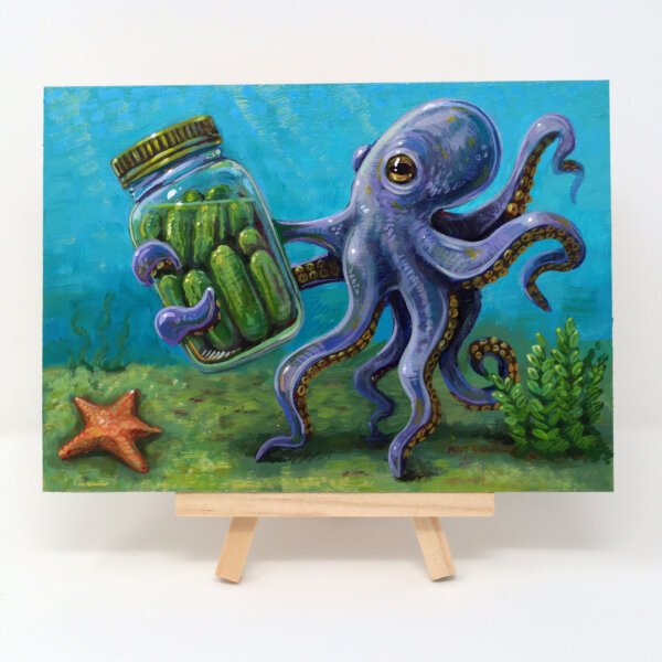 Pair of Pickle Paintings by Matt Godwin
