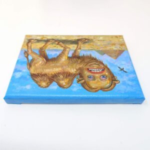 "Abnormal Camel" original acrylic painting on canvas by Matt Godwin 7"x5"