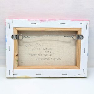 "Baby Sea Turtle" original acrylic painting on canvas by Matt Godwin 7"x5"