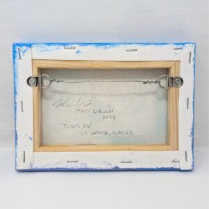 "Flying Pig" original acrylic painting on canvas by Matt Godwin 5"x7"