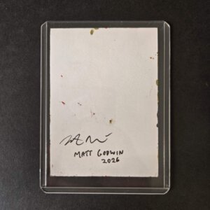 "Burger" original acrylic painting on paper by Matt Godwin 2.5"x3.5"