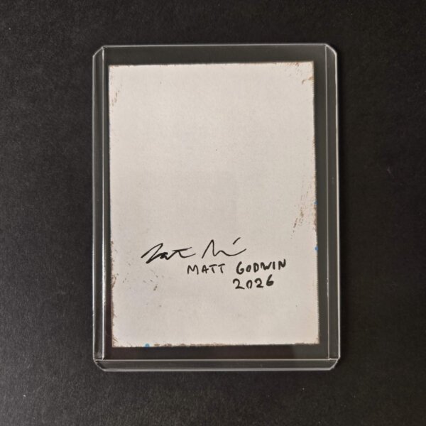 "Monarch Butterfly Fairy" original acrylic painting on paper by Matt Godwin 2.5"x3.5"