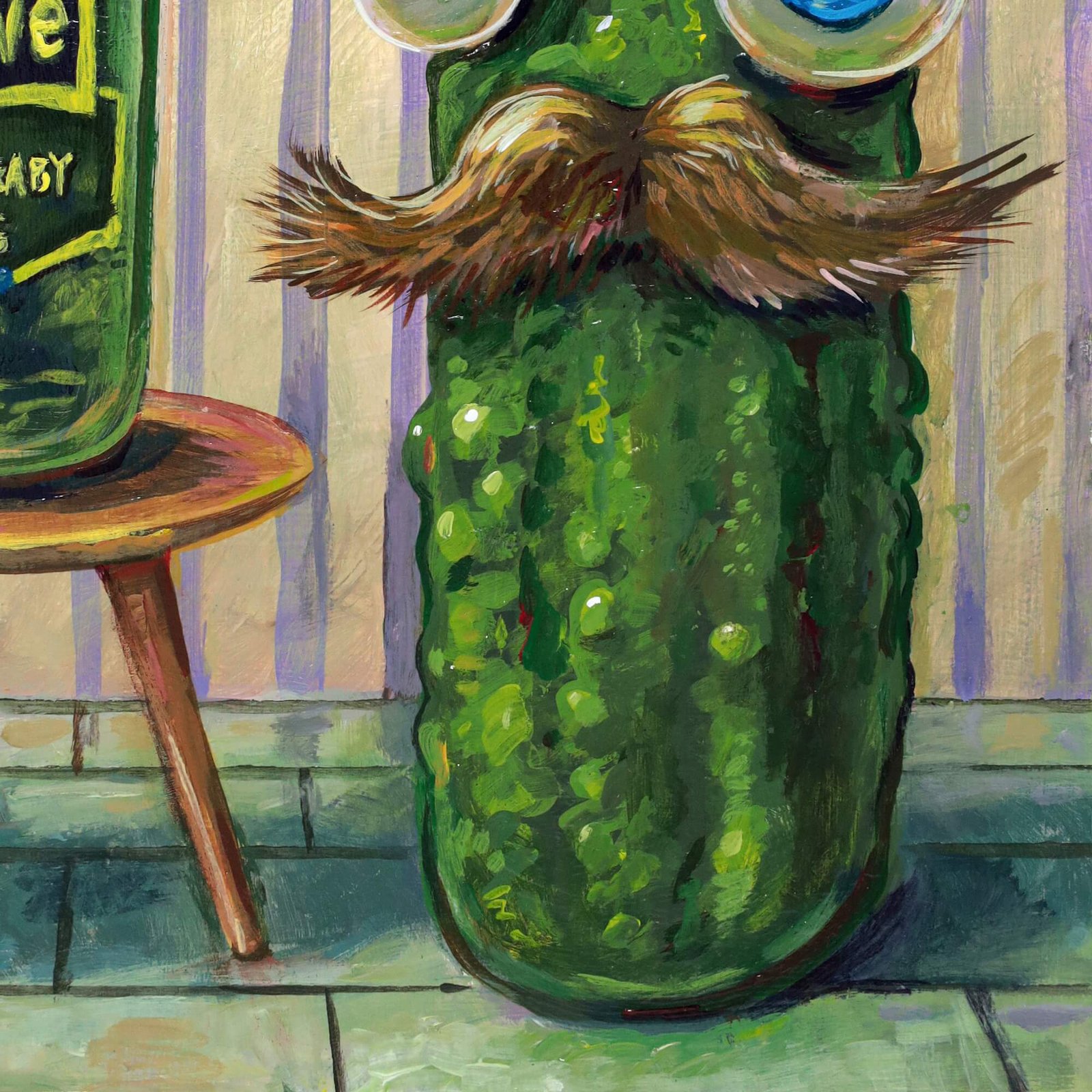 "Grown Pickle With Baby Dills" archival giclée print on 100% cotton fiber paper (acid-free) by Matt Godwin 8"x8"