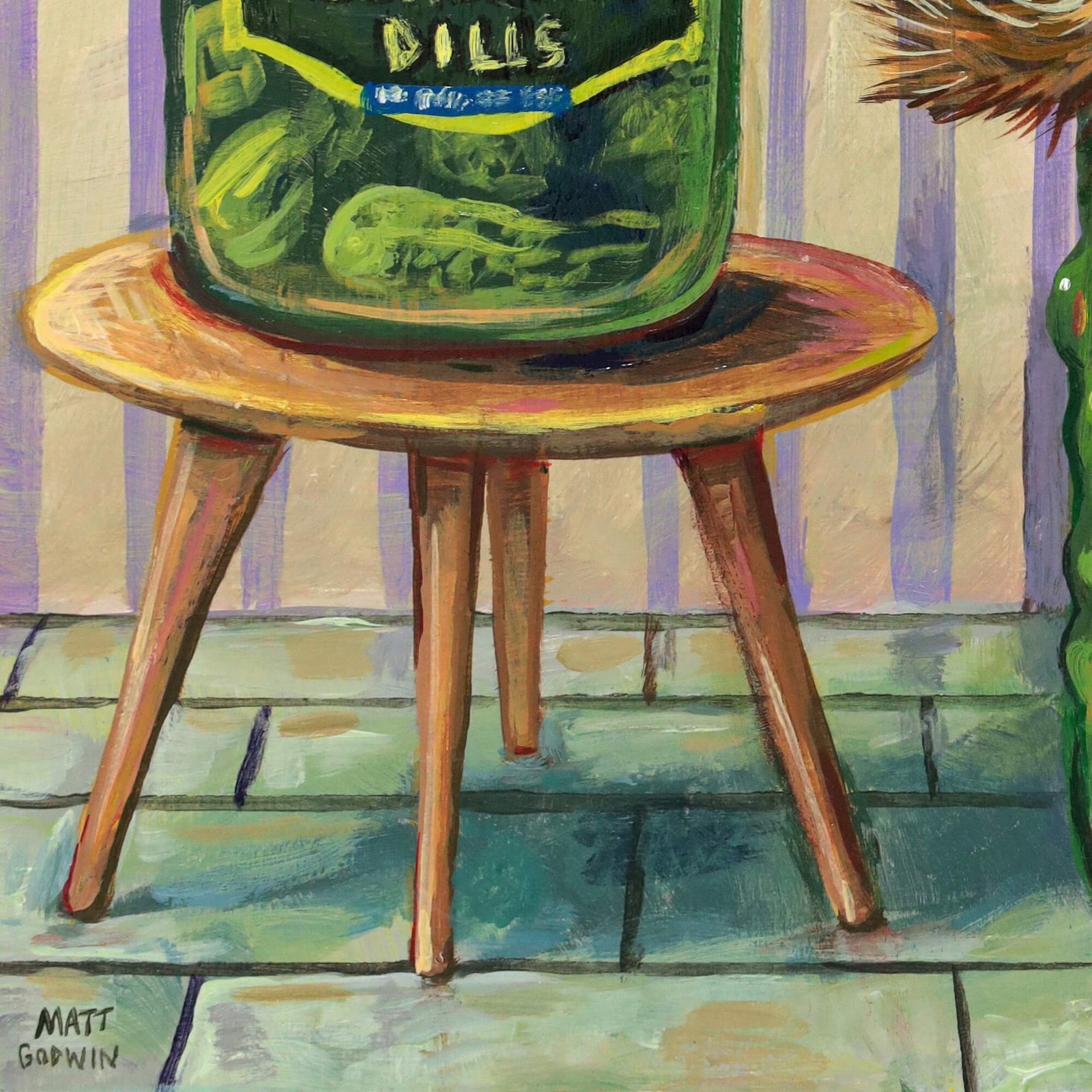 "Grown Pickle With Baby Dills" archival giclée print on 100% cotton fiber paper (acid-free) by Matt Godwin 8"x8"