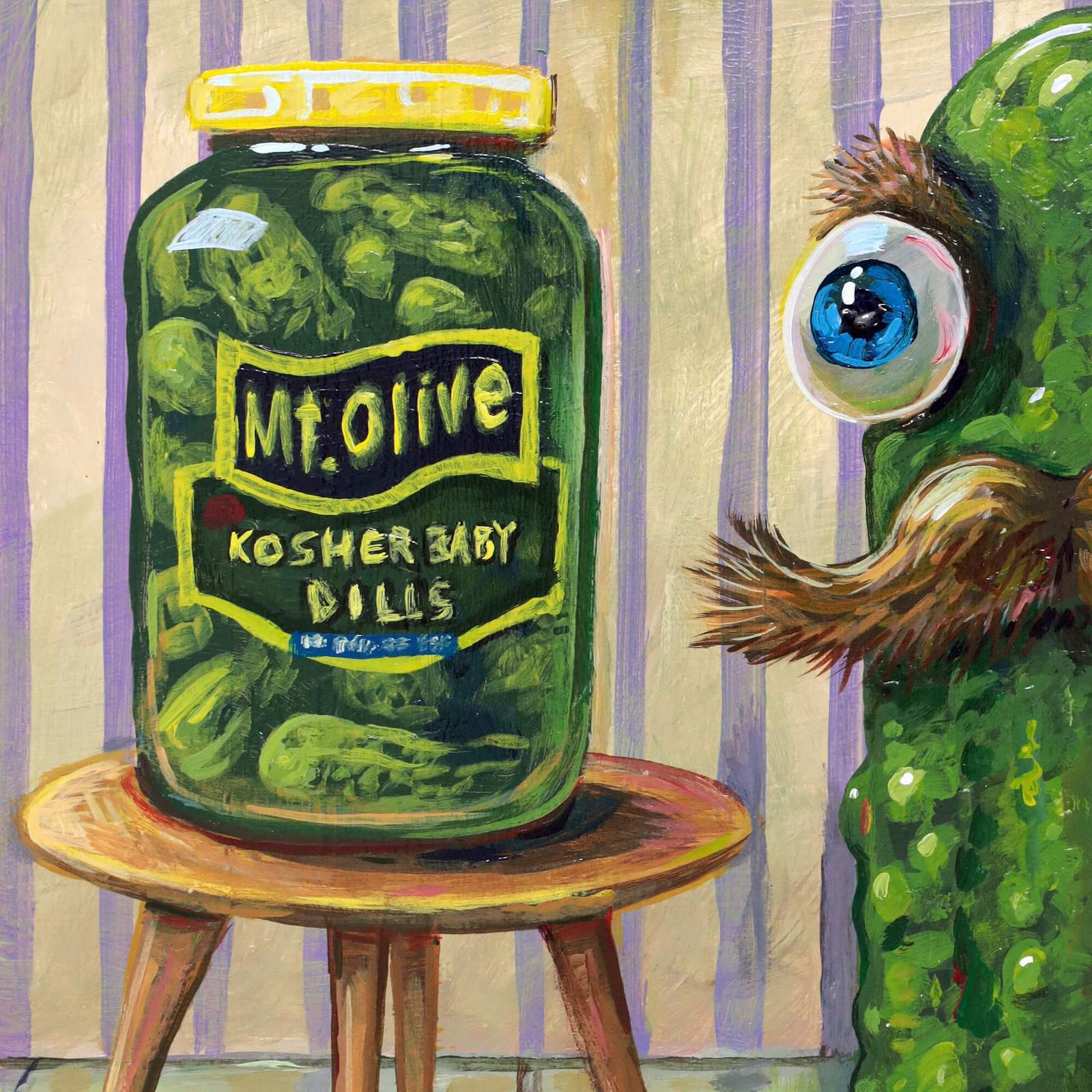"Grown Pickle With Baby Dills" archival giclée print on 100% cotton fiber paper (acid-free) by Matt Godwin 8"x8"
