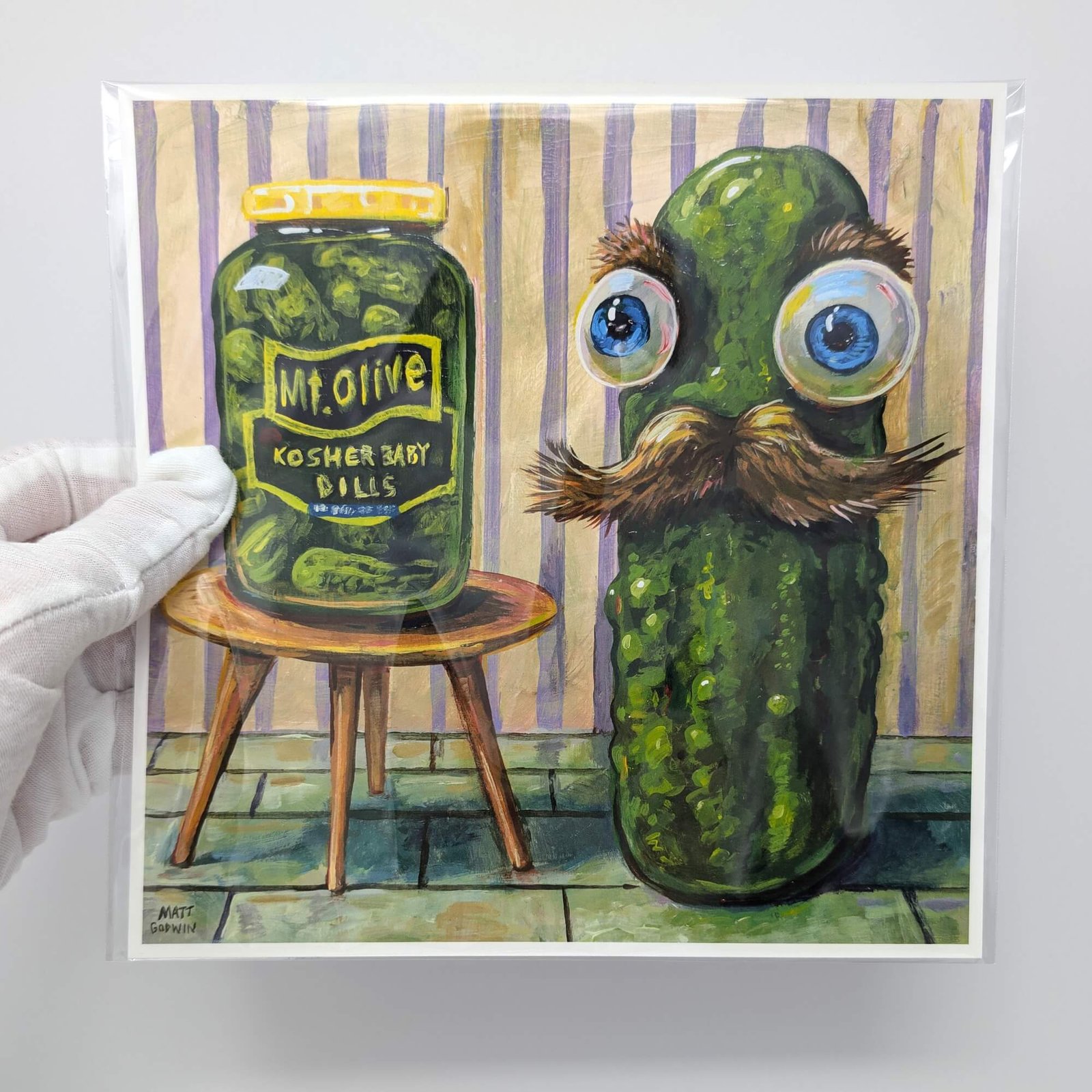 "Grown Pickle With Baby Dills" archival giclée print on 100% cotton fiber paper (acid-free) by Matt Godwin 8"x8"
