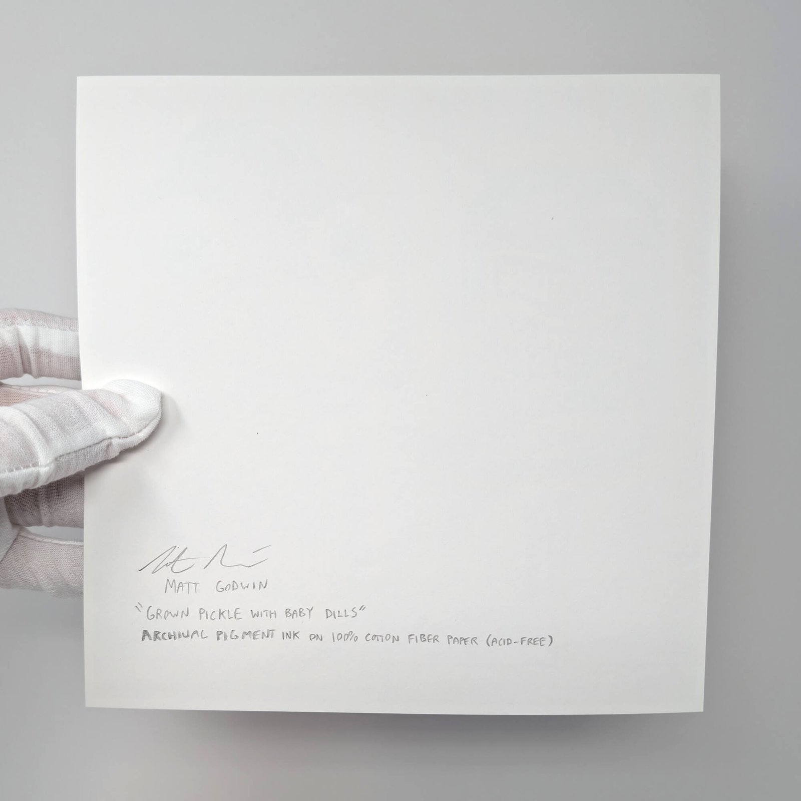 "Grown Pickle With Baby Dills" archival giclée print on 100% cotton fiber paper (acid-free) by Matt Godwin 8"x8"