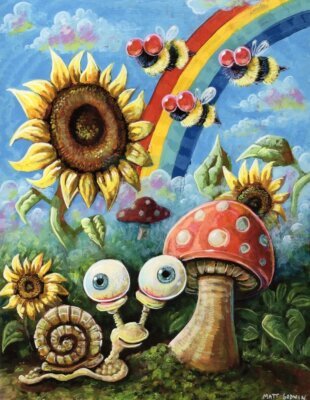 A Snail In The Garden On A Nice Day