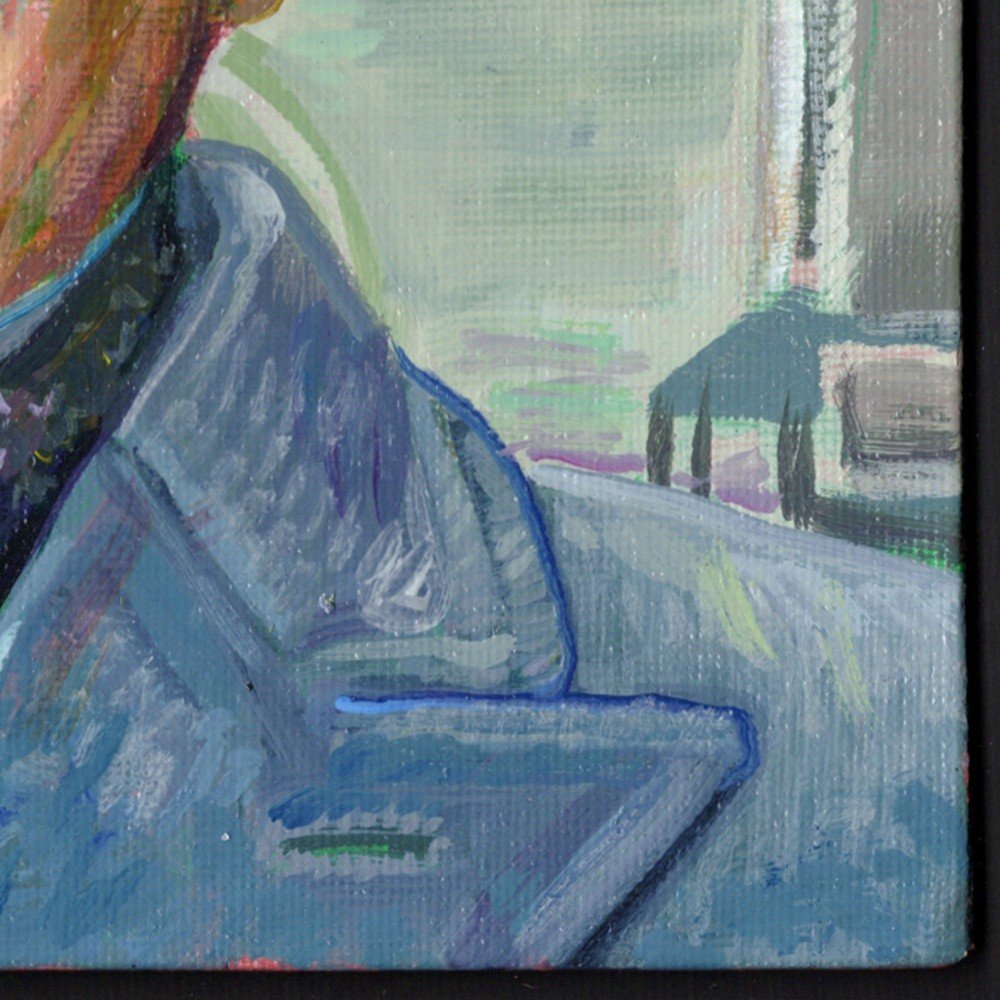 "Hercule Poirot (David Suchet)" original acrylic painting on canvas panel by Matt Godwin 10"x8"